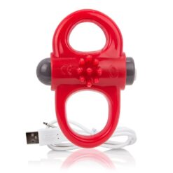 Screaming O Yoga Rechargeable Reversible Cock Ring Vibrating Rings Red Silicone