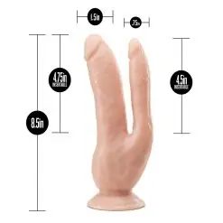 Alternative view of Dr. Skin Dual 8 Inch Dual Penetrating Dildo With Suction Cup