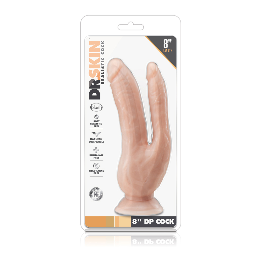 Dr. Skin Dual 8 Inch Dual Penetrating Dildo With Suction Cup Dr. Skin Dual 8 Inch Dual Penetrating Dildo With Suction Cup - Image 4
