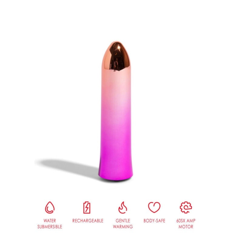 Nu Sensuelle Aluminium Point Bullet Mini Vibrators Pink detail