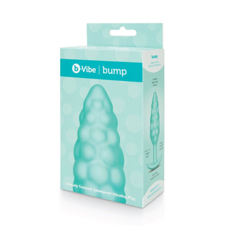 B Vibe Bump Textured Butt Plug Vibrating Buttplug Green Silicone detail