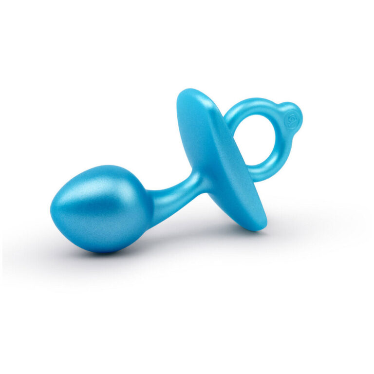 Blue silicone anal plug with ring, designed for adult pleasure and intimacy enhancement, ideal for beginners and experienced users seeking safe, comfortable anal stimulation.