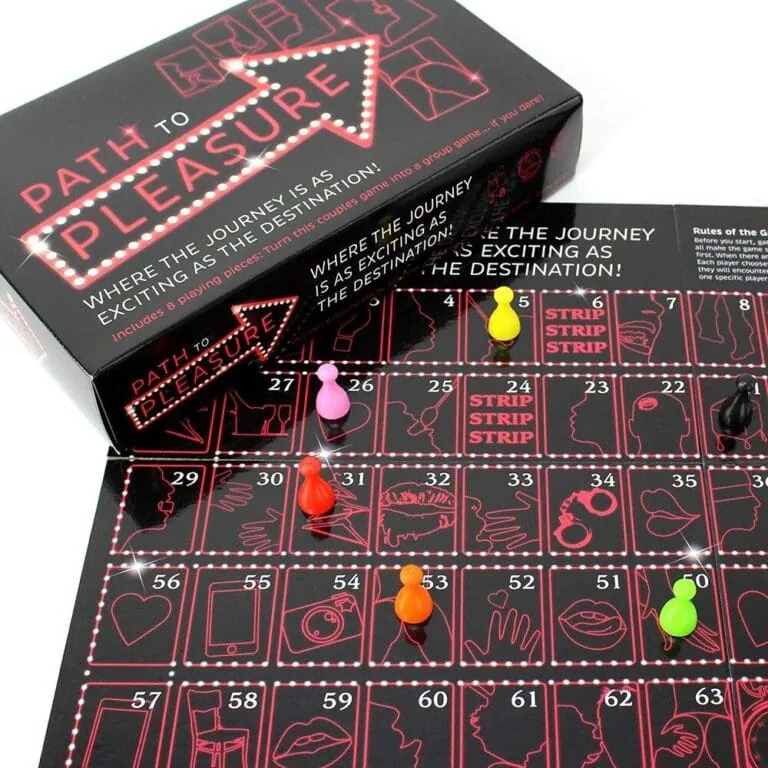Erotic adult board game for couples, designed to enhance intimacy and explore desires, featuring playful challenges and sensual activities for a fun night together.
