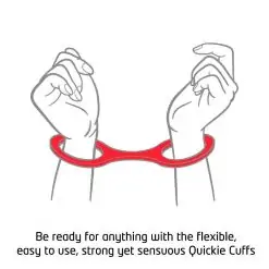 Alternative view of Quickie Cuffs Large Red Ankle Or Wrist Cuffs