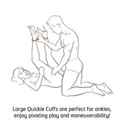 Quickie Cuffs Large Red Ankle Or Wrist Cuffs - Image 3