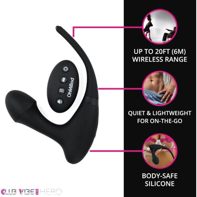 Wireless personal massager with up to 20ft (6m) range, lightweight and discreet for on-the-go pleasure, made from body-safe silicone for safe and comfortable use.
