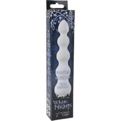 Alternative view of White Nights 7 Inch Ribbed Anal Vibrator