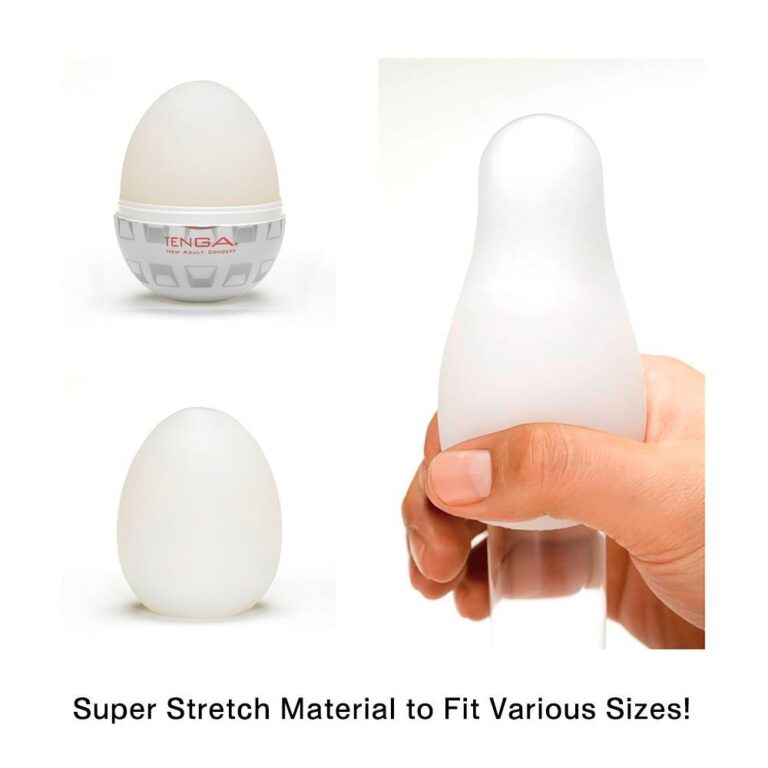 Egg-Shaped Personal Massager with Stretch Material for Versatile Use.