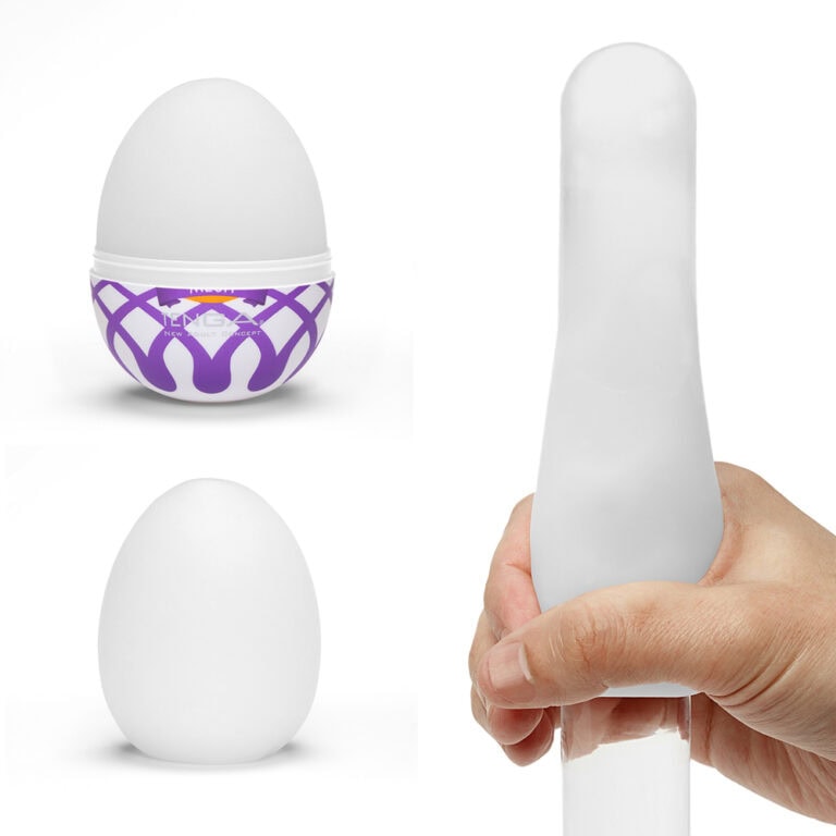 Egg-shaped sex toy with purple accents, compact and discreet design, ideal for personal pleasure and intimacy enhancement.