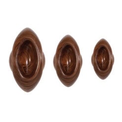 Elegant wooden oval bowls, ideal for contemporary home decor, crafted from polished wood with smooth finishes. These versatile pieces add warmth and sophistication to any living space.