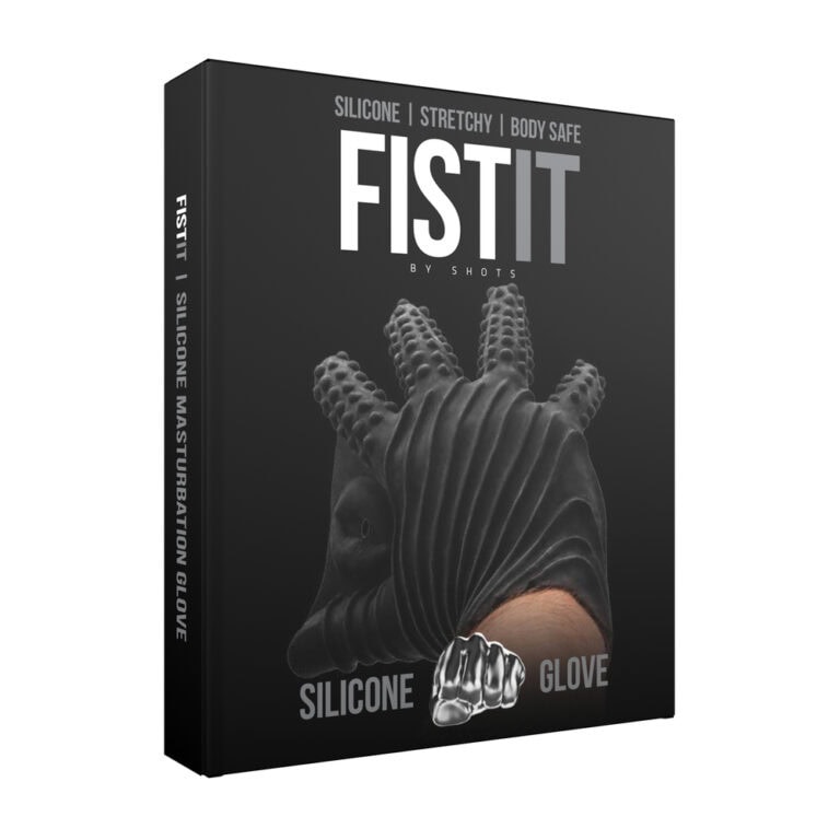An SEO-friendly ALT tag for the FISTIT silicone fist glove, highlighting its body-safe, stretchy silicone material designed for intimate use and comfort.