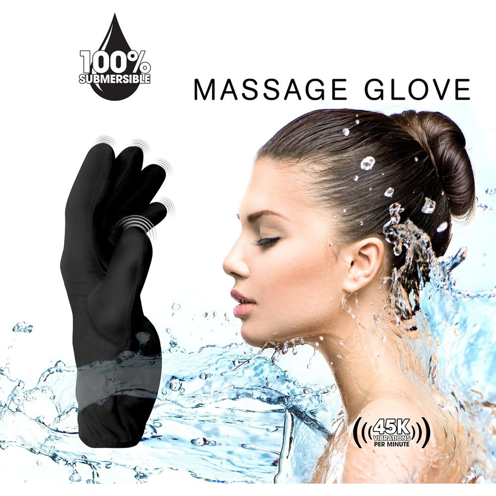 Fukuoku Vibrating Five Finger Massage Glove Left Hand