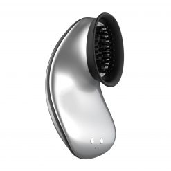Twitch Silver Hands Free Suction And Vibration Toy - side view