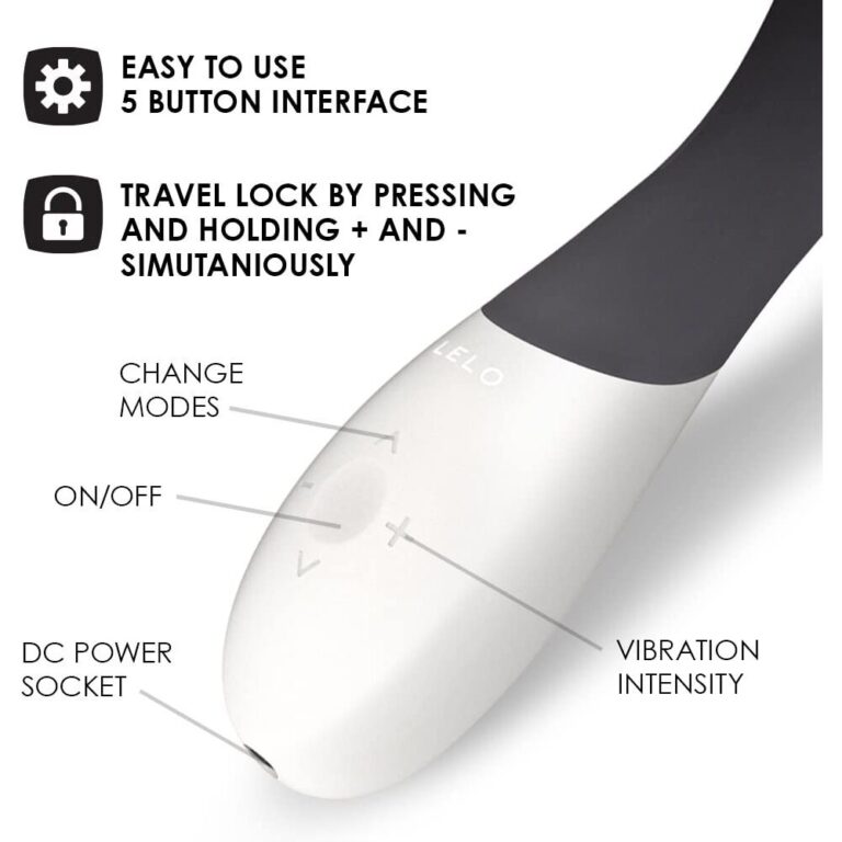Enhanced sex toy with easy-to-use 5-button control, travel lock feature, and adjustable vibration intensity for improved pleasure and discreet use.