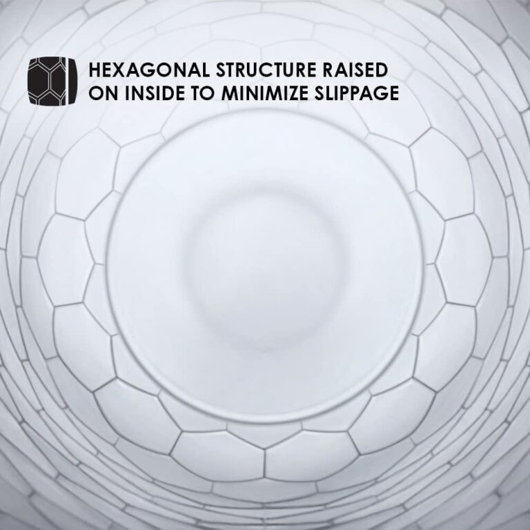 An image showcasing a hexagonal structure designed to reduce slippage, ideal for sextech products focusing on safety and stability.