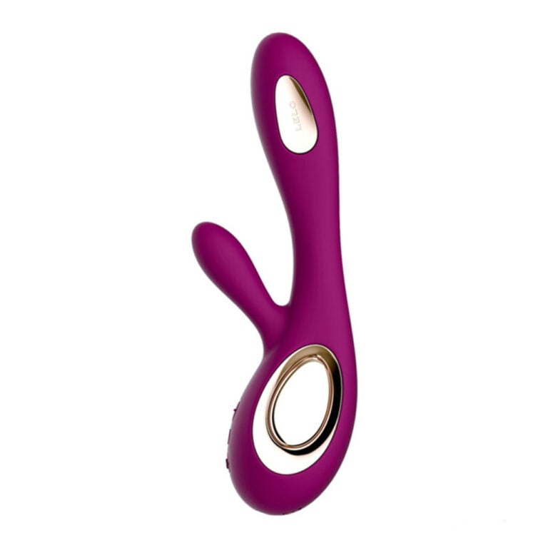 Lelo Soraya Wave Dual Stim Waterproof Rechargeable Vibrator (Rose) Clit Stims & Bunny Style Purple Silicone