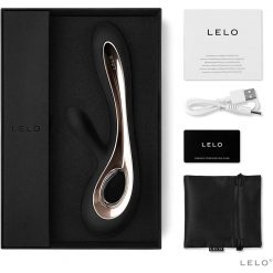 Lelo Soraya 2 Dual Rabbit Vibrator Black - Side view