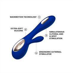 Alternative view of Lelo Soraya Wave Midnight Blue Dual Rechargeable Vibrator