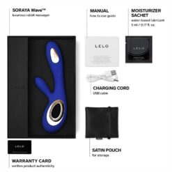 Lelo Soraya Wave Midnight Blue Dual Rechargeable Vibrator LELO8144x3