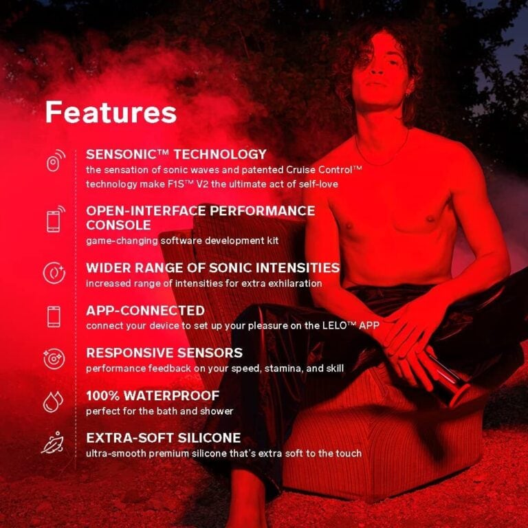 Advanced sextech device with sonic wave technology and app connectivity.
