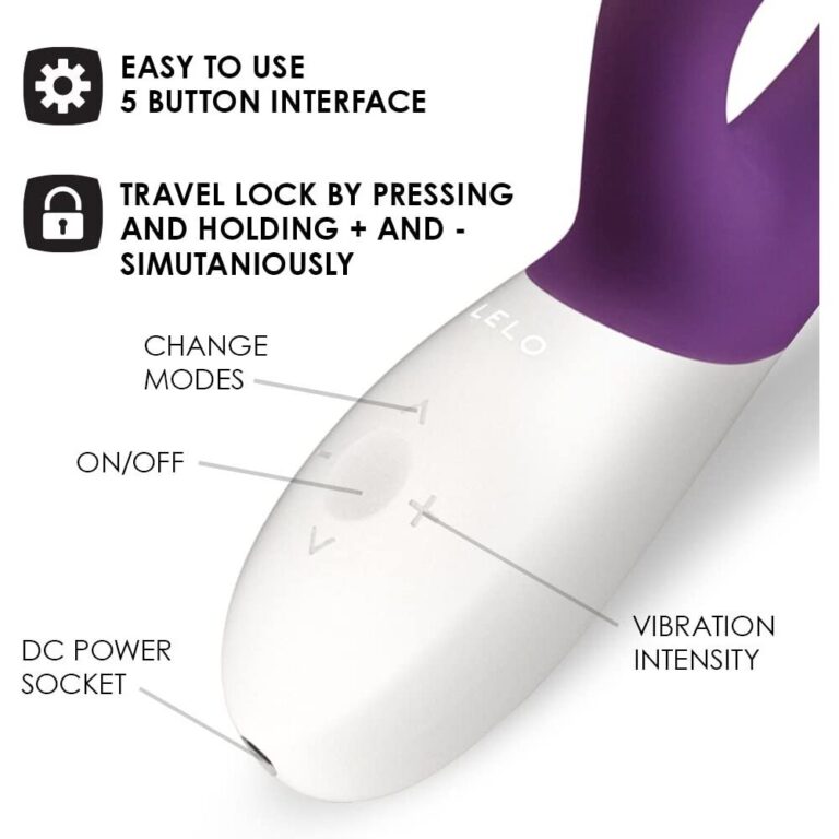 Lelo Ina Wave 2 Luxury Rechargeable Vibe Plum G-Spot Vibrators Purple Silicone detail
