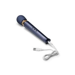 Le Wand Petite Rechargeable Vibrating Wand Massager - close-up of the head and controls
