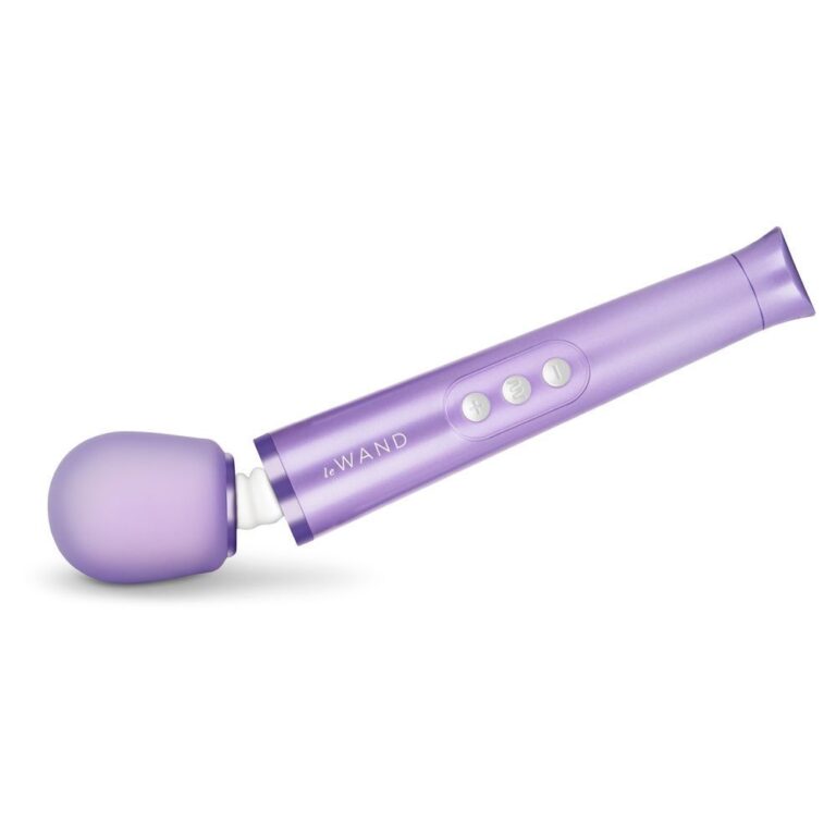 Le Wand Petite Rechargeable Vibrating Massager Violet Magic Wands Purple Silicone detail