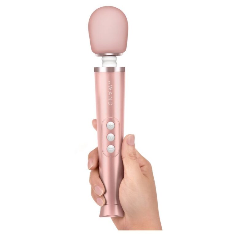 Massage wand vibrator for intimate pleasure, featuring a soft silicone head, ergonomic design, and multiple vibration settings for enhanced sensual experience.