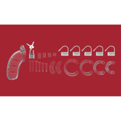 Man Cage 03 Male 4.5 Inch Clear Chastity Cage MCG003TRAx3