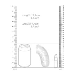 Man Cage 11 Male 4.5 Inch Clear Chastity Cage With Anal Plug MCG011TRAx4