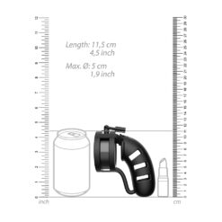 Man Cage 19 Male 4.5 Inch Chastity Cage With Ball Splitter MCG019BLKx4