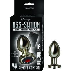 Vibrating metal anal plug with remote control for enhanced pleasure and sensation. Discreet, sleek design, perfect for adult intimacy and exploring new sensations.