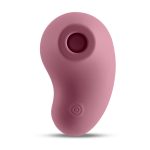 A pink sex toy on a white background.