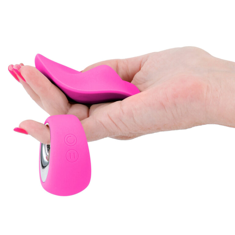 Pink vibrator with remote control, designed for adult pleasure, featuring ergonomic shape and wireless operation for enhanced intimacy and personal satisfaction.