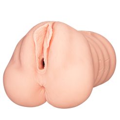 A pink sex toy with a hole in it.
