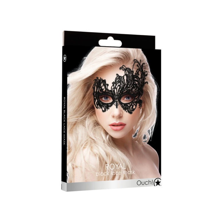 Elegant black lace mask ideal for costumes, role play, and intimate occasions, enhancing allure and mystery. Perfect for adding a touch of sophistication and sensuality to your bedroom adventures.