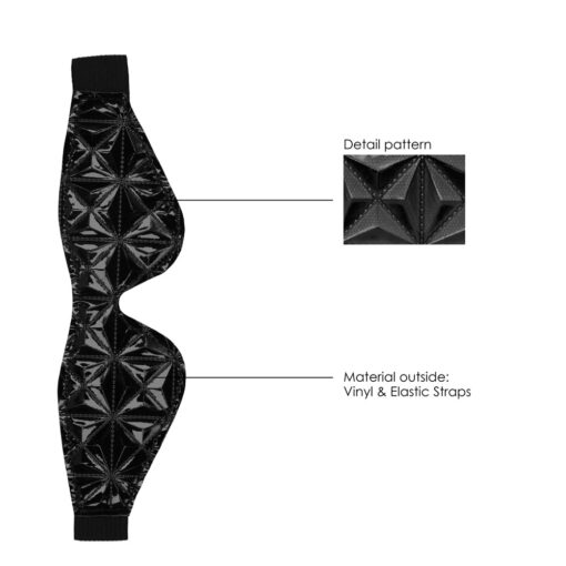 An image of a black headband with a pattern on it.