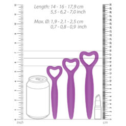 Alternative view of Ouch Silicone Vaginal Dilator Set Purple