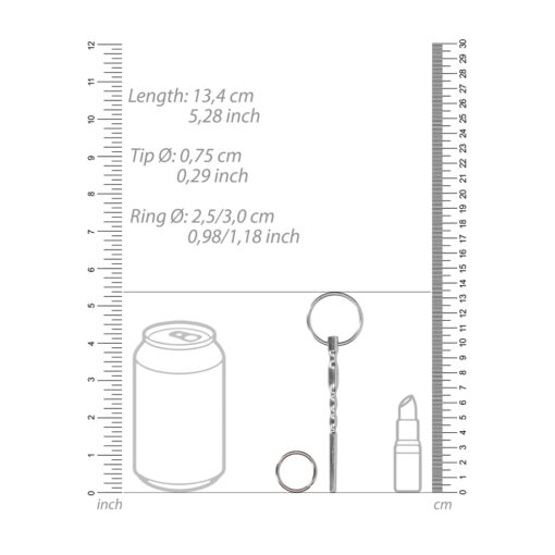 A picture of a ruler with a ruler and a can.