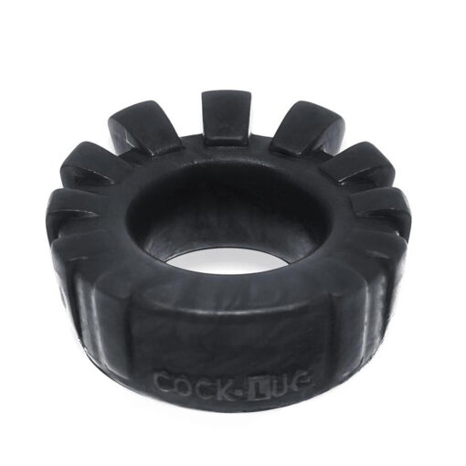 A black rubber ring with the words cockdule on it.