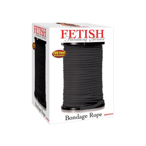 Fetish black bondage rope.