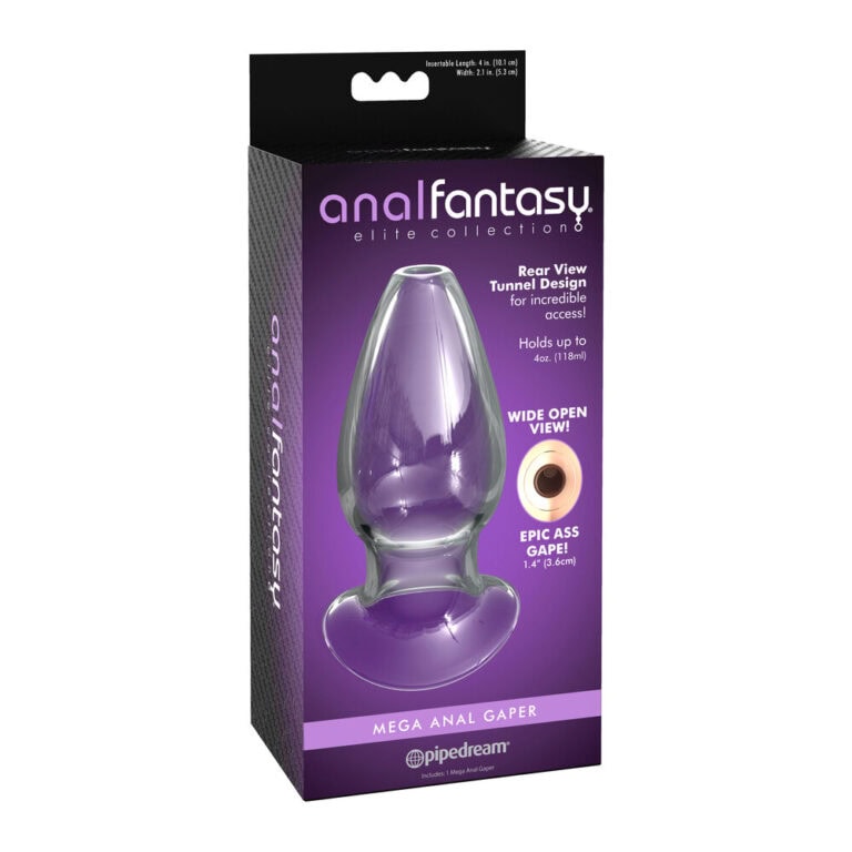 High-quality glass anal gaper with tunnel design, wide open view, and ergonomic shape for comfortable insertion and intense sensations. Perfect for exploring anal play and enhancing pleasure.