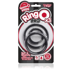 Screaming O RingO Pro X3 Cock Rings Black PRO BL 101x3