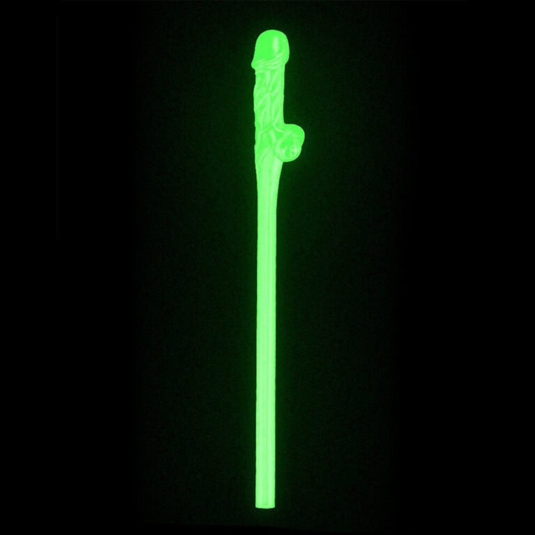 Lovetoy Pack Of 9 Willy Straws Glow In The Dark Hen And Stag Nights Plastic detail