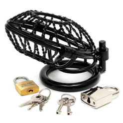 Opening Metal Male Chastity Device With 2 Padlocks R8113x3