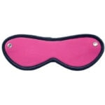 A pink eye mask on a white background.