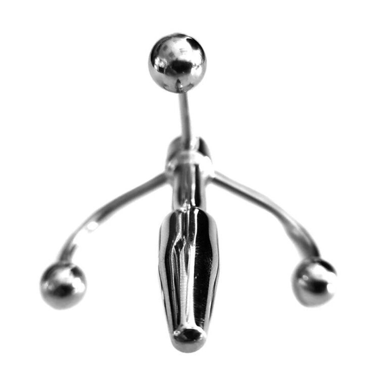 An SEO-friendly ALT tag for a modern, stylish body piercing jewelry piece made of polished metal, ideal for enhancing body aesthetics and personal expression.
