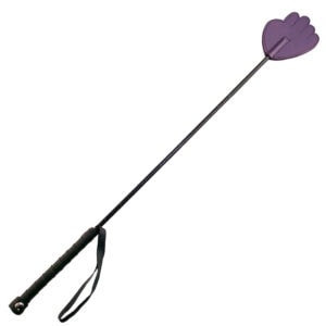 A purple stick with a handle on it.
