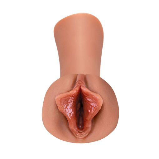 A close up of a sex toy with an open mouth.