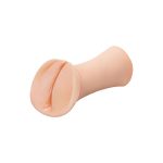 A plastic sex toy on a white background.